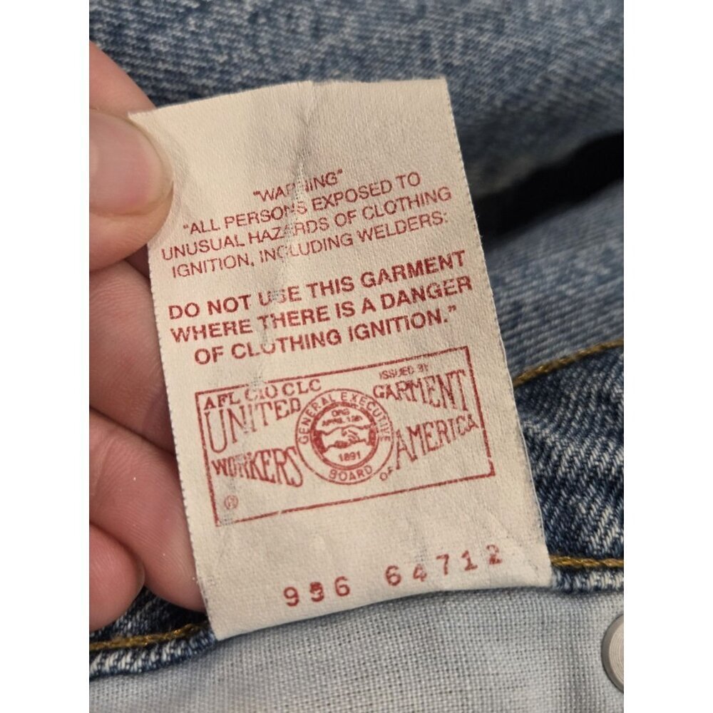 Vtg Carhartt Mens Flannel Lined Jeans Pants Denim Sz 44x24 Union Made USA - Picture 10 of 14